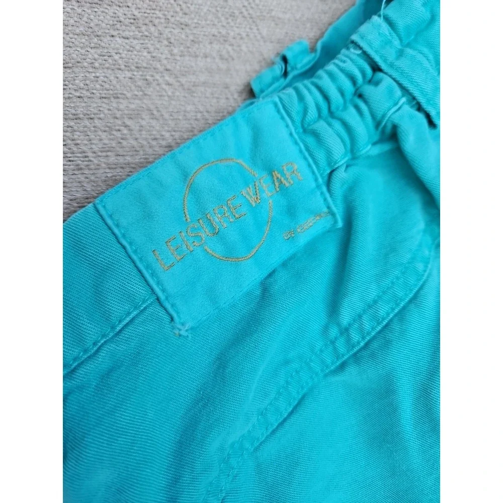 Vintage Leisure‎ Wear Lyocell Outfit Pants Shirt Teal Y2K 90s Lounge Casual LG